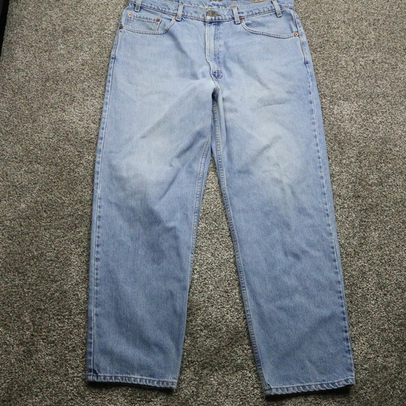vintage Levi's 550 Jeans Men's 36x30 Light Wash Relaxed Fit Blue Denim Classic - Picture 1 of 11